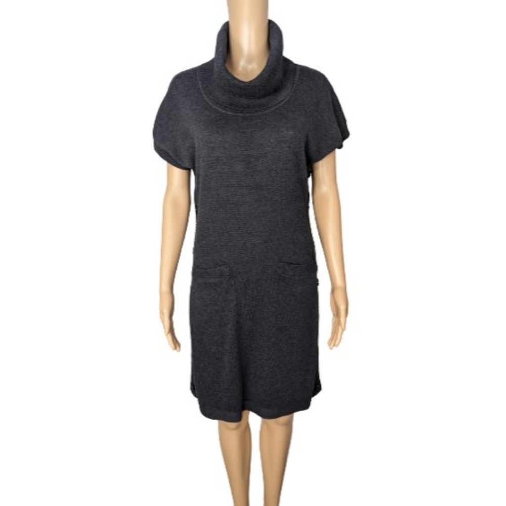 Calvin Klein Gray Cowl Neck Sweater Dress M